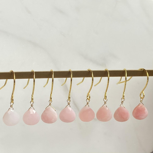 天然石ピアス 14kgf フローライトマザーオブパール カービング オパール 天然石ピアス 14kgf フローライトマザーオブパール カービング