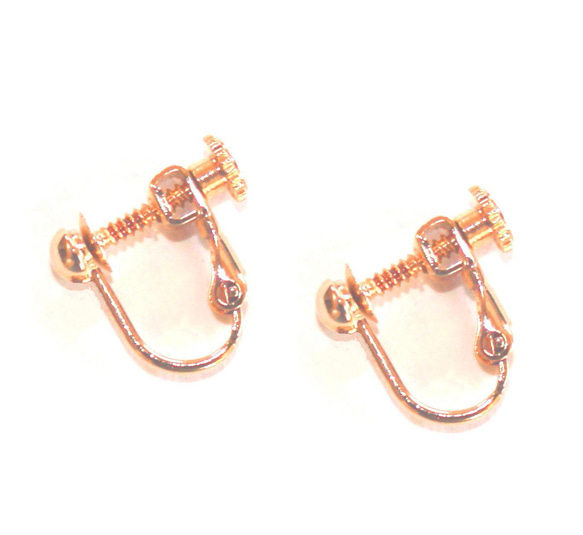 k18gp - akinomi - Ruby & Grossular Garnet Earrings 3枚目の画像
