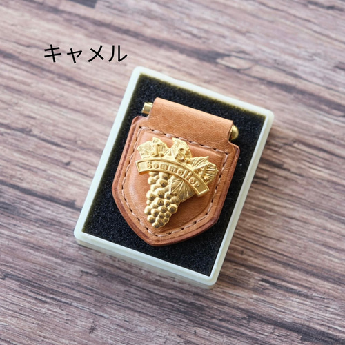 ソムリエバッジの台布(現行のタイタック式)台座 革 ワインエキスパート