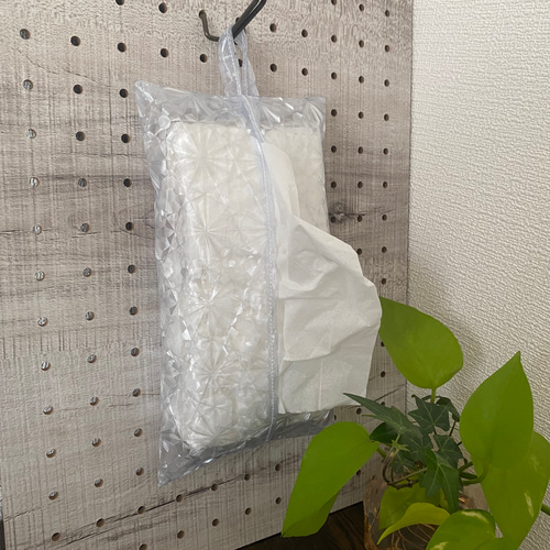 ティッシュカバー箱なしタイプ専用〈小さめサイズ〉【クリスタル】PVC