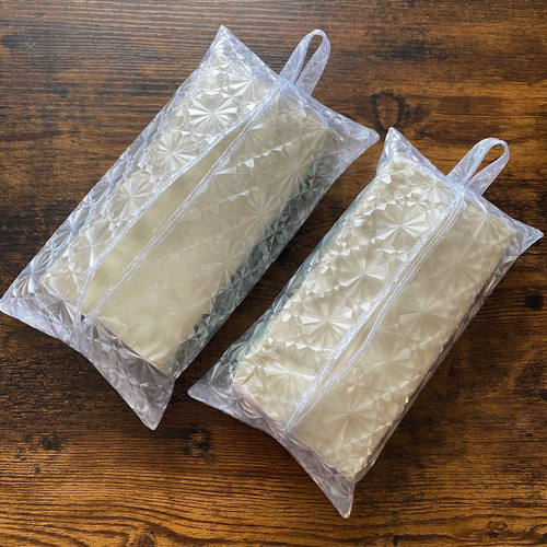 ティッシュカバー箱なしタイプ専用〈小さめサイズ〉【クリスタル】PVC