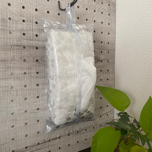 ティッシュカバー箱なしタイプ専用〈小さめサイズ〉【水玉柄
