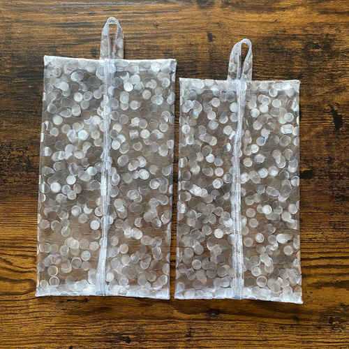 ティッシュカバー箱なしタイプ専用〈小さめサイズ〉【水玉柄】PVC