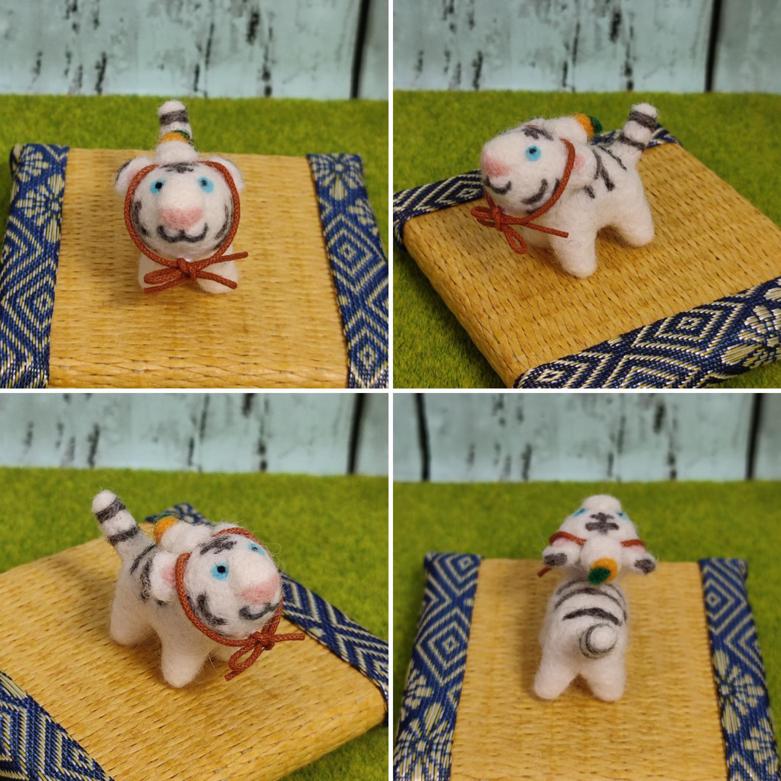 ☆Creema限定☆お正月☆もこもこマスコット・トラ（黄色orホワイト）