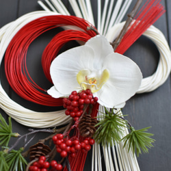 【お正月ハンドメイド2026】幸せを呼ぶ胡蝶蘭 縁起の良いお正月飾り 2枚目の画像