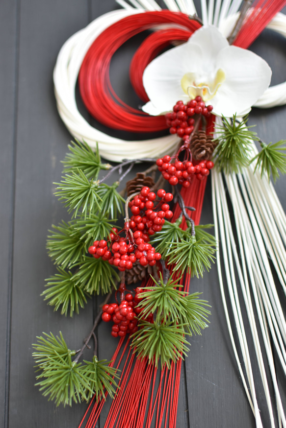 【お正月ハンドメイド2026】幸せを呼ぶ胡蝶蘭 縁起の良いお正月飾り 5枚目の画像