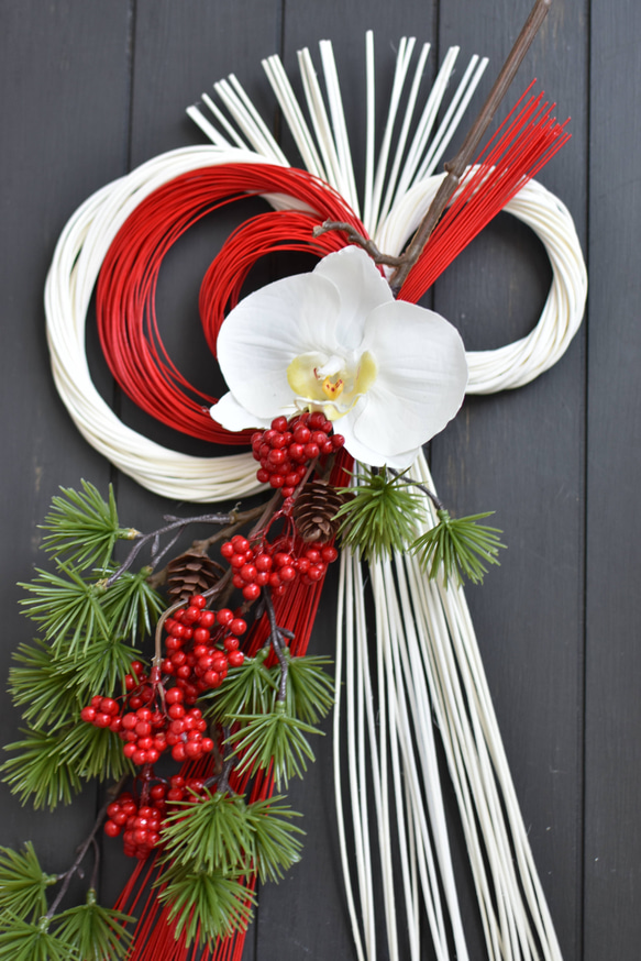 【お正月ハンドメイド2026】幸せを呼ぶ胡蝶蘭 縁起の良いお正月飾り 10枚目の画像