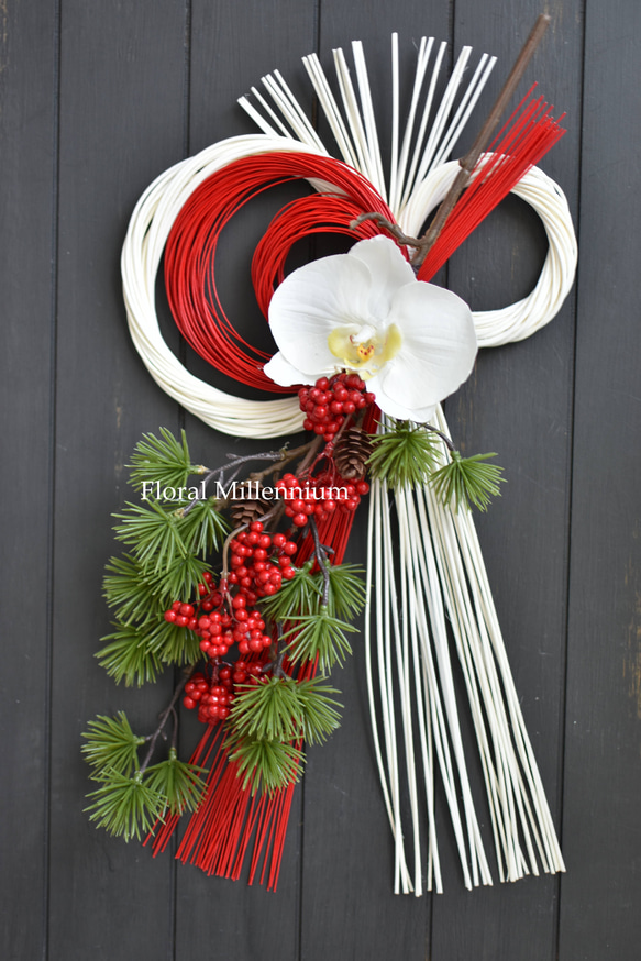 【お正月ハンドメイド2026】幸せを呼ぶ胡蝶蘭 縁起の良いお正月飾り 3枚目の画像