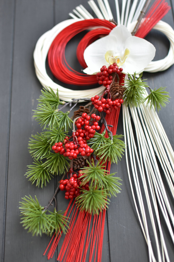 【お正月ハンドメイド2026】幸せを呼ぶ胡蝶蘭 縁起の良いお正月飾り 8枚目の画像