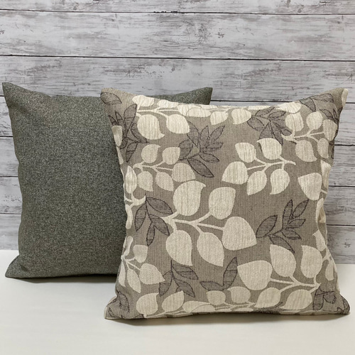 はっ水＆ウォッシャブル♪ グレー 無地 クッションカバー 45×45