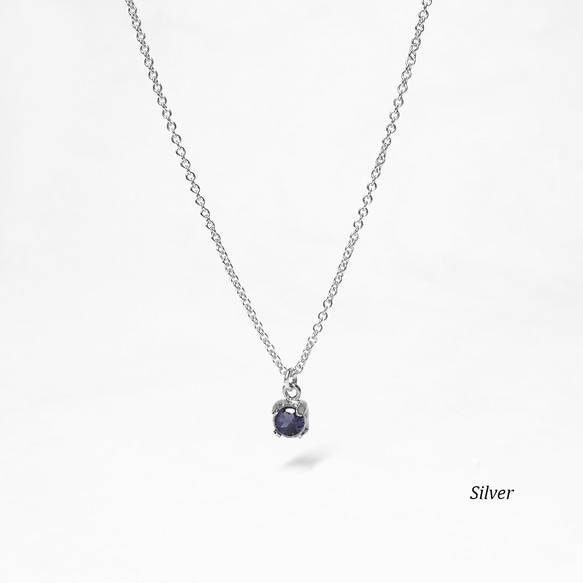 深みのある青紫。アイオライトのネックレス　[送料無料] 3枚目の画像