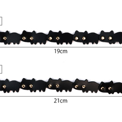 貓咪型手環｜黑貓咪（真皮製） 第8張的照片