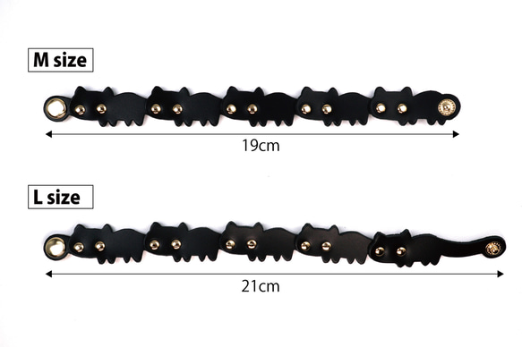 貓咪型手環｜黑貓咪（真皮製） 第8張的照片