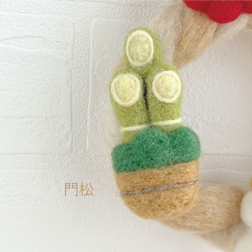 小さなお正月リース＊フェルト しめ縄・しめ飾り fukuzou 通販