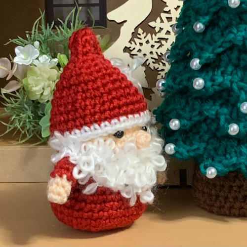 クリスマスツリー・サンタ・トナカイ・サンタさん袋☆編みぐるみ4点