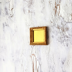 壁掛けオブジェ「ゴールド」正四角形・ウォールデコ・独立スタンド・金縁額装 7枚目の画像
