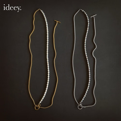 【特集掲載】シルバーグレー淡水パールロングチェーンネックレス〈250〉 2枚目の画像