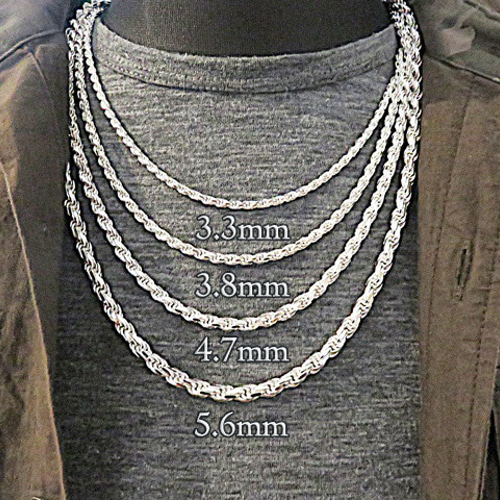 ハワイアンジュエリー ネックレス シルバー925 4.7mm 50cmカット