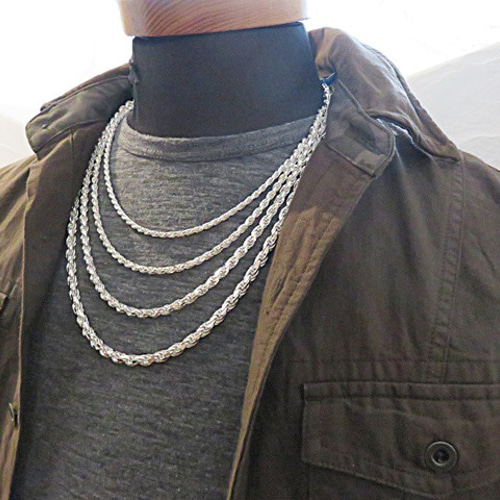 ハワイアンジュエリー ネックレス シルバー925 4.7mm 50cmカット