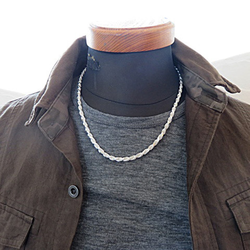 ハワイアンジュエリー ネックレス シルバー925 4.7mm 50cmカット