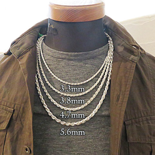 ハワイアンジュエリー ネックレス シルバー925 5.6mm 60cmカット