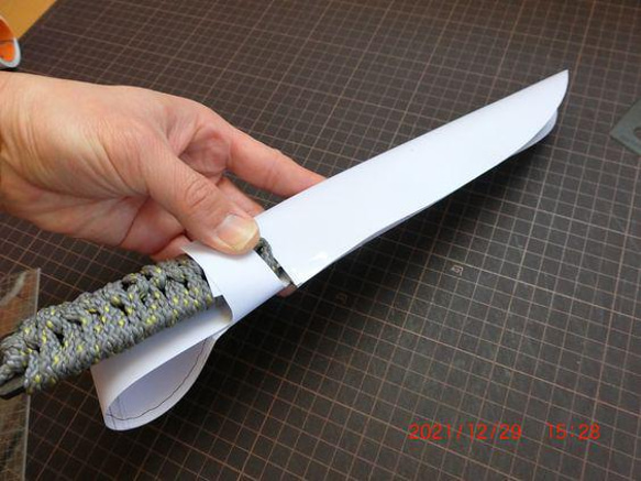 カスタムレザーシース　本革製剣鉈カバー　ベルトループ付き 10枚目の画像