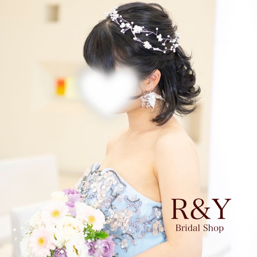 H-34】ブライダルアクセサリー ヘッドドレス ウェディング 小枝 小枝