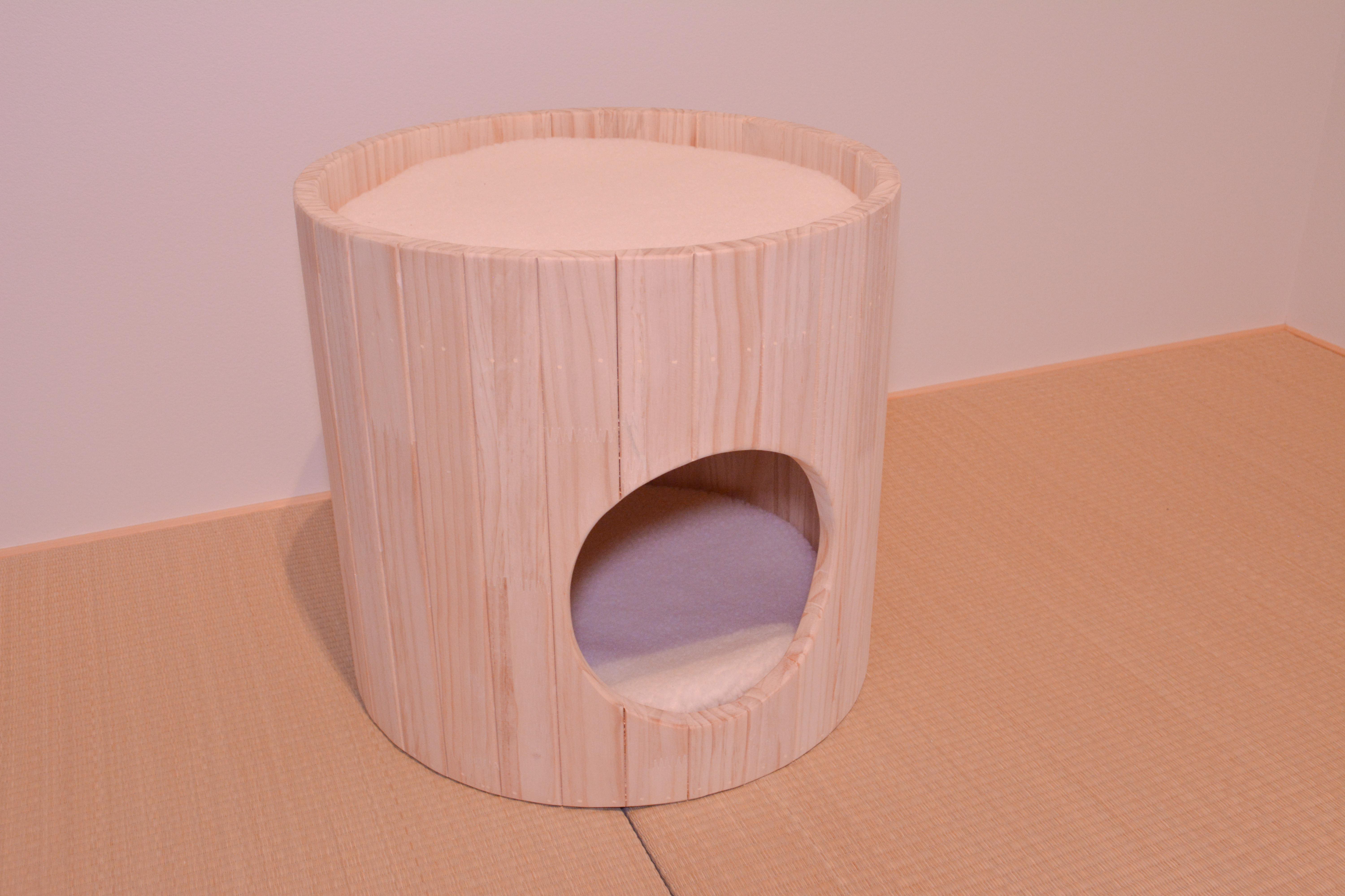 家具職人手作り　ペット 木製 スロープ　収納付き　オリジナル 家具 一点もの 受注生産 職人手作り キャットハウス 猫ベッド ペット