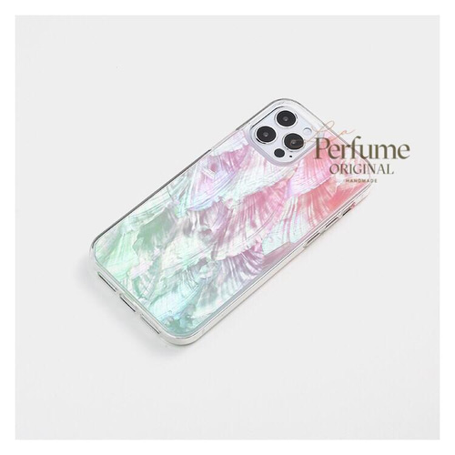 キラキラ天然シェル✨ピンクグリーン系 ナチュラルカラフル