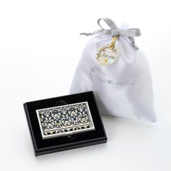 天然貝名刺カードケース（ダマスク）螺鈿アート｜ギフト・プレゼントにおすすめ 6枚目の画像