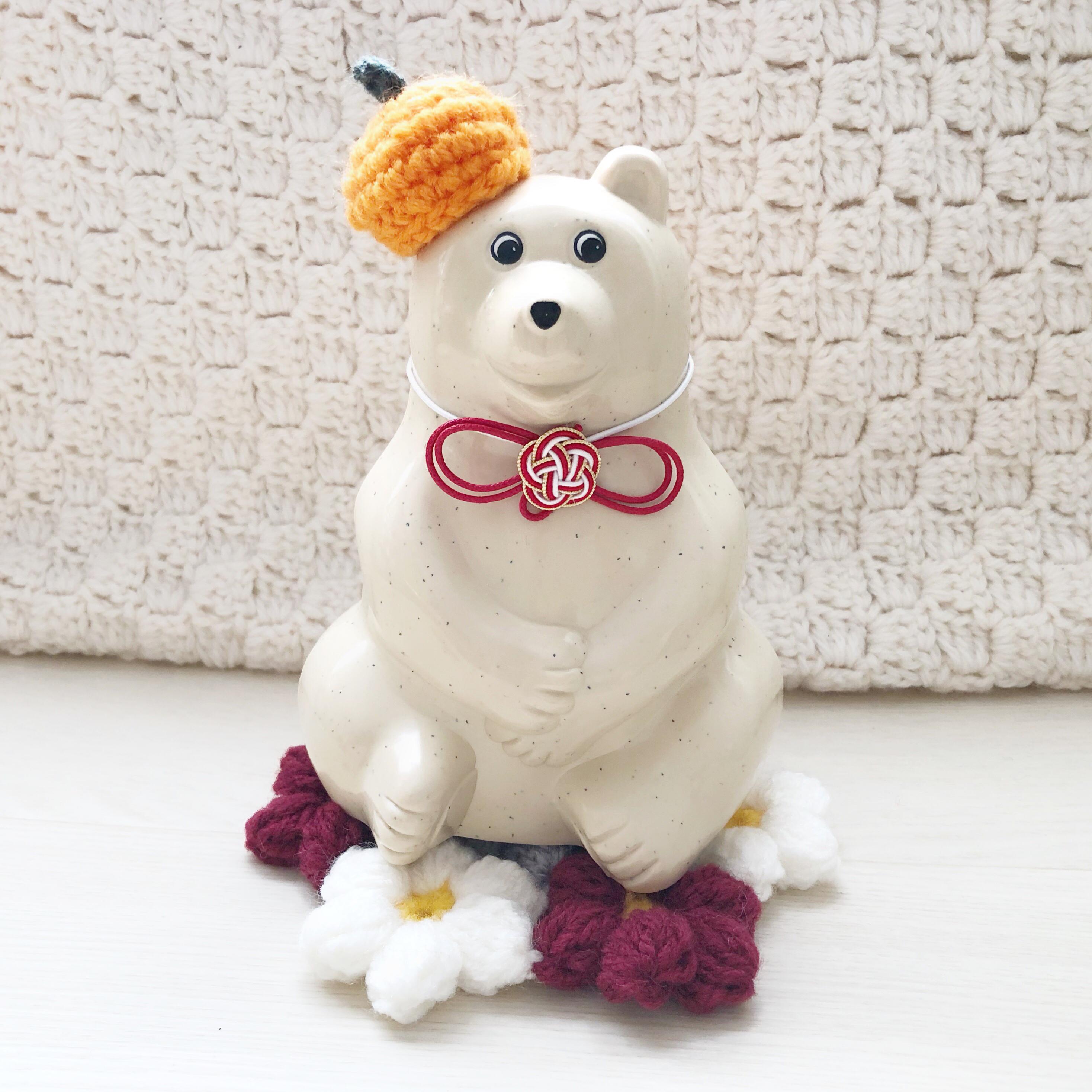 しろくま貯金箱 お正月 鏡もち サイズ比較 しろくま貯金箱 お正月 鏡もち サイズ比較 しろくま貯金箱