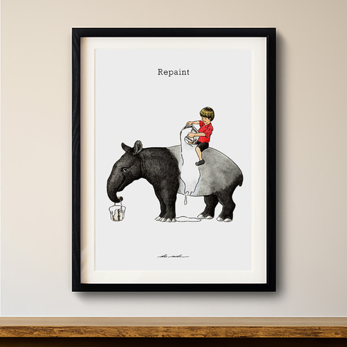 アートポスター No.40《 Repaint 》 イラスト kei saito 通販 12785220
