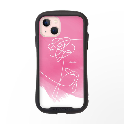 iPhone15 全機種対応 スマホケース グリップケース フラワー