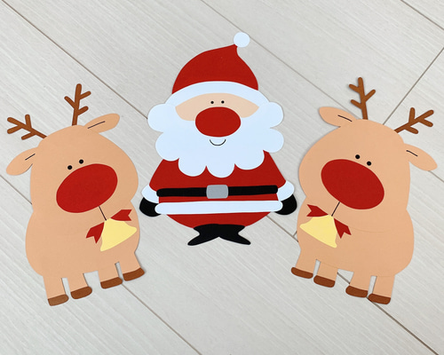 壁面飾り クリスマス サンタクロース 12月 型紙 くまたん。 通販
