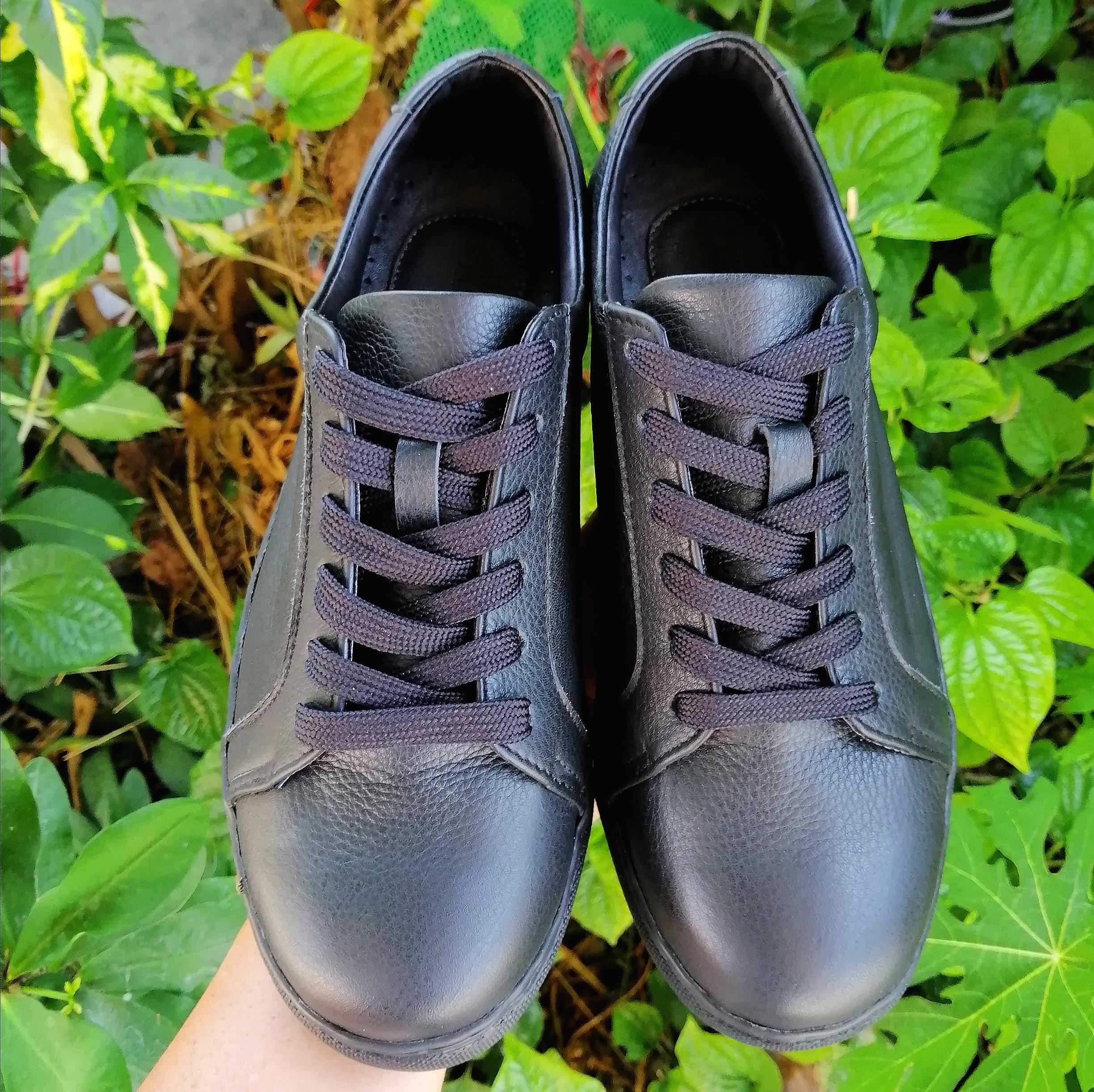 ◇無料サイズ調整可◇シンプル◇本革スニーカー◇22.5-29cm◇牛革◇柔らかいクロムレザー仕様◇ソールブラック◇