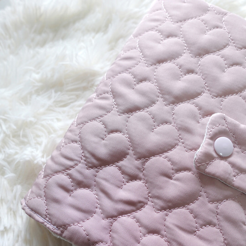 ハートキルト♥PINK バインダーカバー A6 貯金 saving ブックカバー