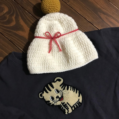 どんぐり帽子 ハンドメイド 鏡餅 （子どもにかぶせたい♪ちょこんと  