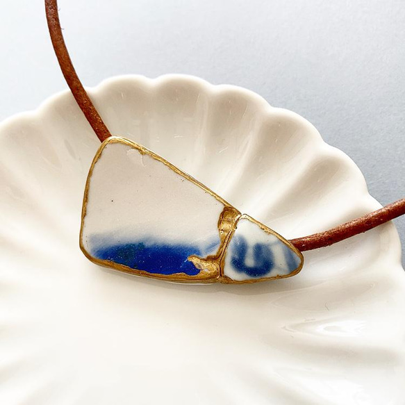 海のかけら呼び継ぎネックレス 澪 (シー陶器) ネックレス・ペンダント