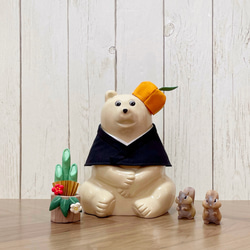 しろくま貯金箱 お正月 鏡もち サイズ比較 しろくま貯金箱 鏡もち サイズ比較 正月