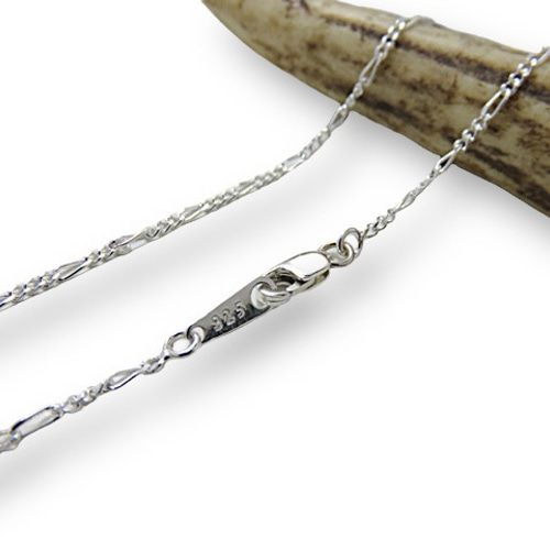 フィガロチェーン 1.3mm 45cmシルバー925 チェーン ネックレス