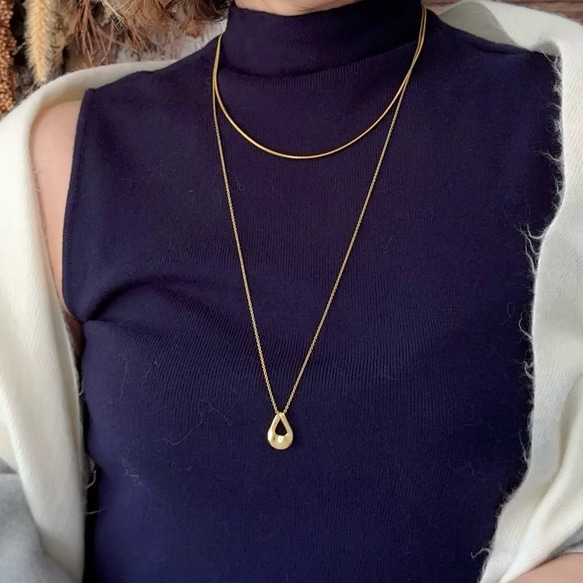 累計販売数 550点以上】長さ調節可能♡ サージカルステンレス ドロップ