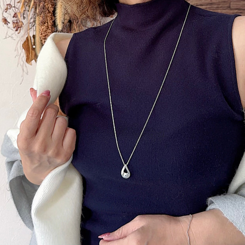 再販サージカルステンレス☆ハンマー打ち凸凹ドロップロングネックレスSALE6点 再販サージカルステンレス☆ハンマー打ち凸凹ドロップロング