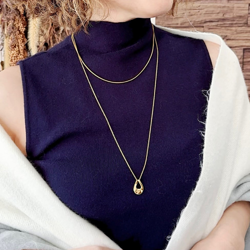 累計販売数 600点以上】長さ調節可能♡ サージカルステンレス ドロップ