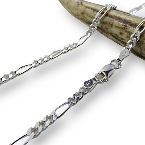フィガロチェーン 3.4mm 80cmシルバー925 チェーン ネックレス