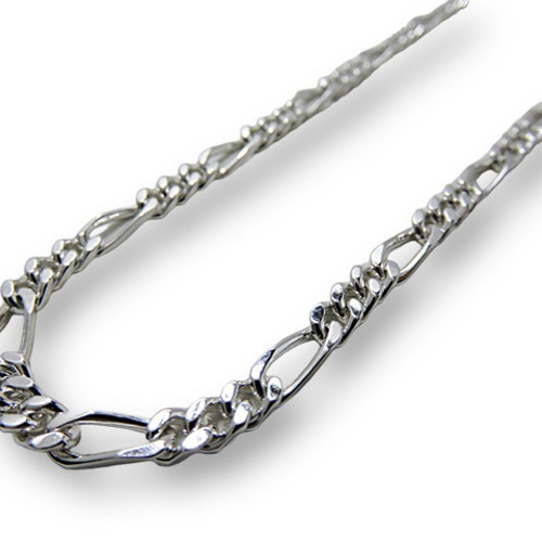 人気商品の中古品・新品・未使用品 4mm フィガロチェーン 55cmシルバー925 ネックレス チェーン シルバー