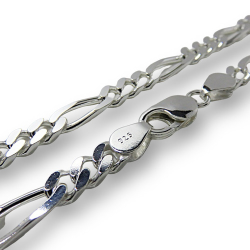 フィガロチェーン 6.5mm 60cmシルバー925 チェーン ネックレス