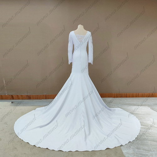 スレンダーラインウェディングドレス結婚式披露宴花嫁二次会前撮り 