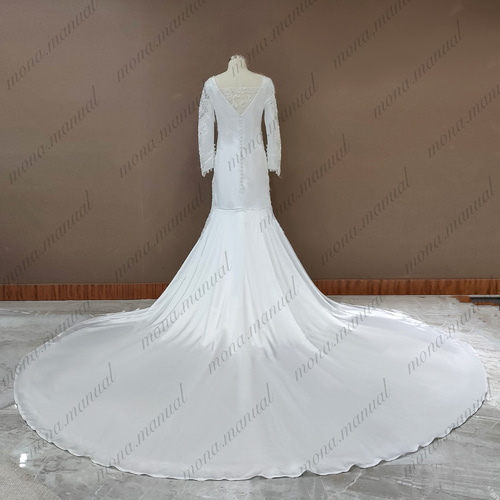 スレンダーラインウェディングドレス結婚式披露宴花嫁二次会前撮り