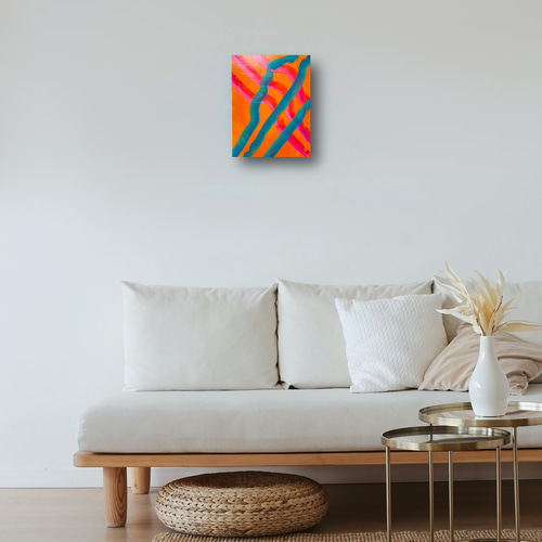 アクリル画 抽象デザイン F6 309 抽象画 アクリル画 アート 原画 キャンバスボード F6 大自然