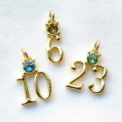 【MEJURI】Diamond Number Charm ナンバーチャーム★数字のみ MEJURI】Diamond Number Charm ナンバーチャーム☆数字のみ